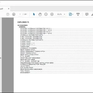 Same Tractor EXPLORER 75 Parts Catalog Manual - PDF DOWNLOAD