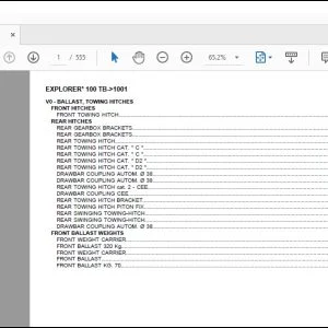 Same Explorer³ 100 TB (after 1001) Tractor Parts Book PDF