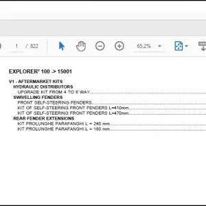 Same Tractor EXPLORER³ 100 after 15001 Parts Catalog Manual - PDF DOWNLOAD