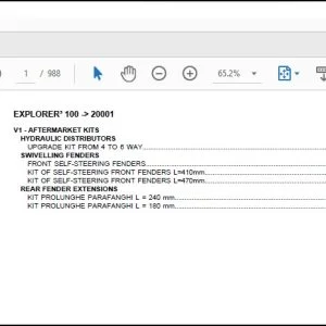 Same Tractor EXPLORER³ 100 after 20001 Parts Catalog Manual - PDF DOWNLOAD