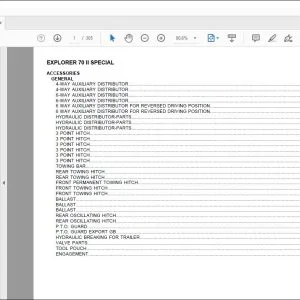 Same Tractor Explorer 70 II Special Parts Catalog Manual - PDF DOWNLOAD