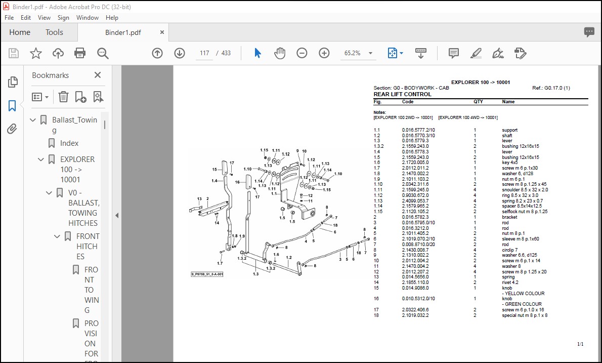 Same Tractor Explorer 100 after 10001 Parts Catalog Manual - PDF ...