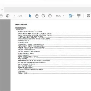 Spare Parts Catalog for Same Explorer 65 Tractor PDF