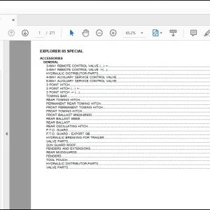Same Explorer 65 Special Tractor Parts List Manual PDF Download