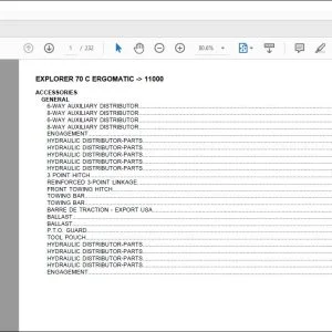 Same Tractor Explorer 70 C Ergomatic after 11000 Parts Catalog Manual - PDF DOWNLOAD