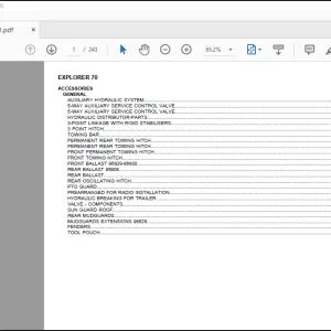 Same Explorer 70 Tractor Spare Parts Catalog PDF Download