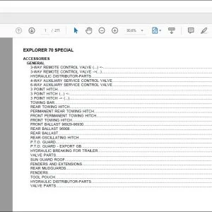 Same Tractor Explorer 70 Special Parts Catalog Manual - PDF DOWNLOAD