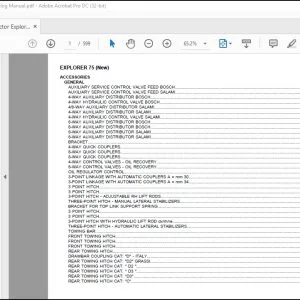 Same Tractor Explorer 75 New Parts Catalog Manual - PDF DOWNLOAD