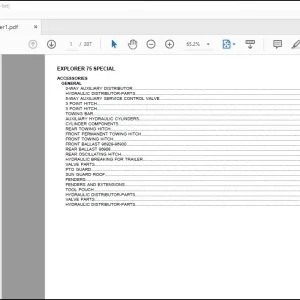 Same Tractor Explorer 75 Special Parts Catalog Manual - PDF DOWNLOAD