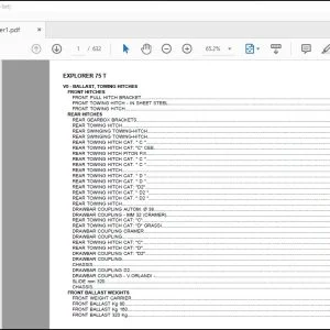 Same Tractor Explorer 75 T Parts Catalog Manual - PDF DOWNLOAD