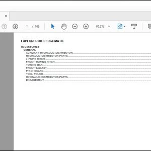 Same Tractor Explorer 80 C Ergomatic Parts Catalog Manual - PDF DOWNLOAD