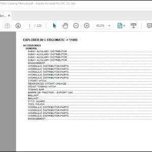 Same Tractor Explorer 80 C Ergomatic after 11000 Parts Catalog Manual - PDF