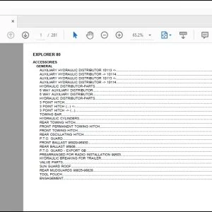 Same Tractor Explorer 80 Parts Catalog Manual - PDF DOWNLOAD