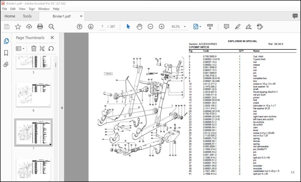 Same Tractor Explorer 80 Special Parts Catalog Manual - PDF DOWNLOAD ...