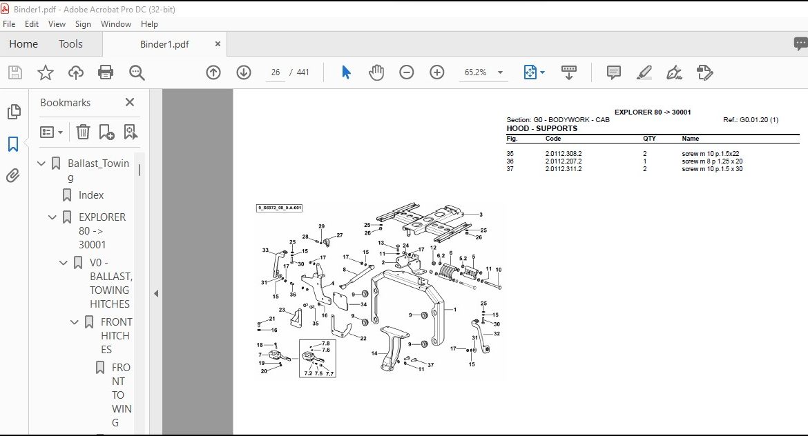 Same Tractor Explorer 80 after 30001 Parts Catalog Manual - PDF ...