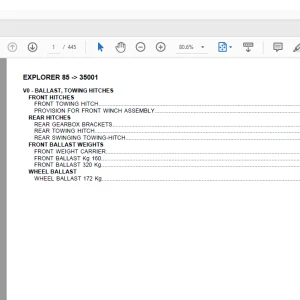 Same Tractor Explorer 85 after 35001 Parts Catalog Manual - PDF DOWNLOAD