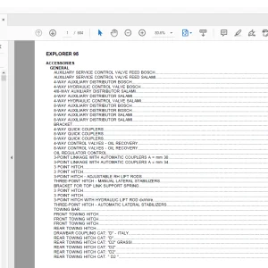 Same Tractor Explorer 95 Parts Catalog Manual - PDF DOWNLOAD