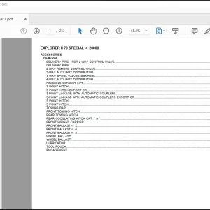 Same Tractor Explorer II 70 Special after 20000 Parts Catalog Manual - PDF DOWNLOAD