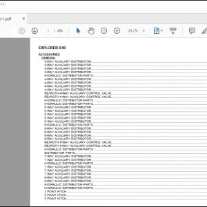 Same Tractor Explorer II 80 Parts Catalog Manual -  PDF DOWNLOAD