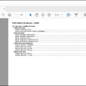 Same Tractor Explorer II 85 Special after 25000 Parts Catalog Manual - PDF  DOWNLOAD