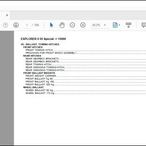 Same Tractor Explorer II 95 Special after 15000 Parts Catalog Manual - PDF DOWNLOAD