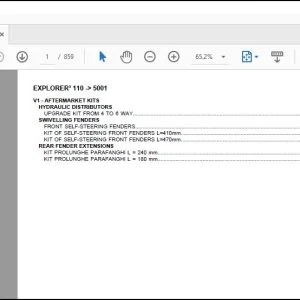 Parts List Manual for Same Explorer³ 100 Tractor (PDF Download)