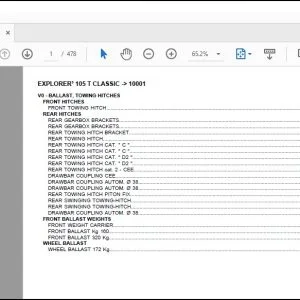 Same Tractor Explorer³ 105 T after 10001 Parts Catalog Manual - PDF DOWNLOAD