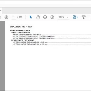 Same Tractor Explorer³ 110 after 1001 Parts Catalog Manual - PDF DOWNLOAD