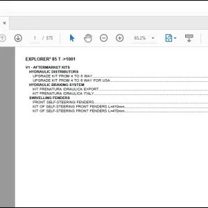 Same Tractor Explorer³ 85 T after 1001 Parts Catalog Manual - PDF DOWNLOAD