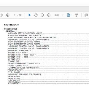 Same Tractor FRUTTETO 75 Parts Catalog Manual - PDF DOWNLOAD