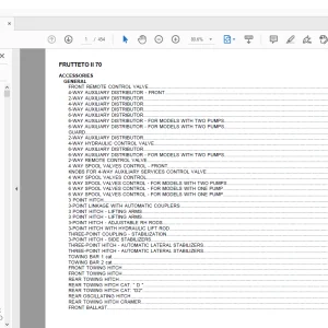 Same Tractor FRUTTETO II 70 Parts Catalog Manual - PDF DOWNLOAD