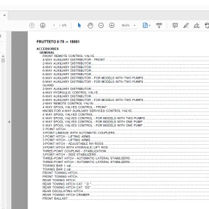Same Tractor FRUTTETO II 75 after 15001 Parts Catalog Manual - PDF DOWNLOAD