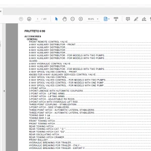 Same Tractor FRUTTETO II 90 Parts Catalog Manual - PDF DOWNLOAD