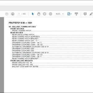 Same Tractor Frutteto3 S 80 after 1001 Parts Catalog Manual - PDF DOWNLOAD
