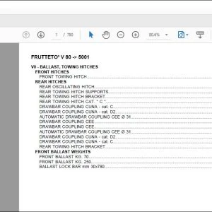 Same Tractor Frutteto’v 80 after 5001 Parts Catalog Manual - PDF DOWNLOAD