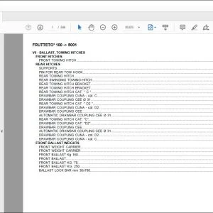 Same Tractor Frutteto 100 after 5001 Parts Catalog Manual - PDF DOWNLOAD