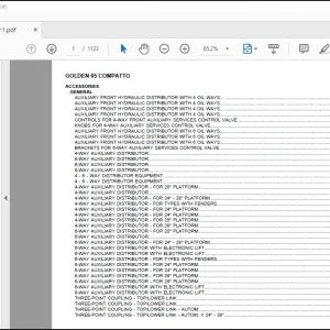 Same Tractor Golden 65 Compatto Parts Catalog Manual - PDF DOWNLOAD
