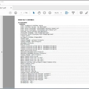Same Tractor Iron 150.7 Continuo Parts Catalog Manual - PDF DOWNLOAD