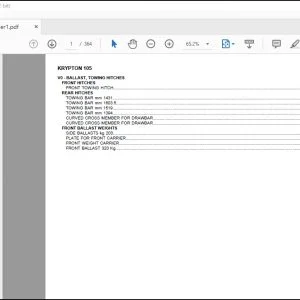 Same Tractor Krypton 105 Spare Parts Catalog Manual - PDF DOWNLOAD