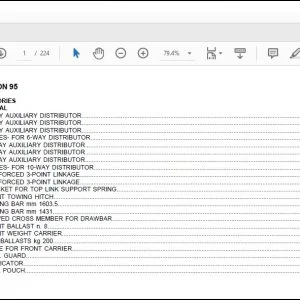 Same Tractor Krypton 95 Parts Catalog Manual - PDF DOWNLOAD