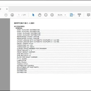 Same Tractor Krypton F 88 C after 2001 Parts Catalog Manual - PDF DOWNLOAD