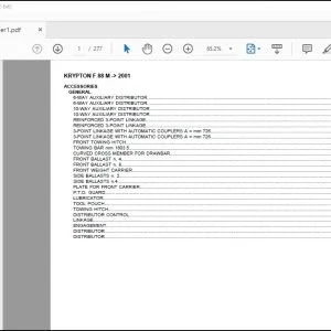 Same Tractor Krypton F 88 M after 2001 Parts Catalog Manual - PDF DOWNLOAD