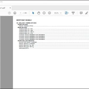 Same Tractor Krypton F 90 M N C Parts Catalog Manual  - PDF DOWNLOAD