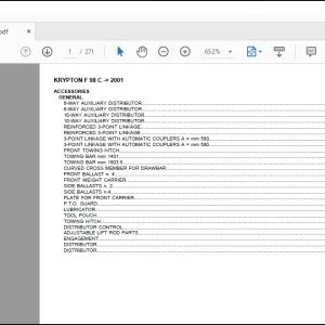 Same Tractor Krypton F 98 C after 2001 Parts Catalog Manual - PDF DOWNLOAD