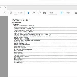 Same Tractor Krypton F 98 M after 2001 Parts Catalog Manual - PDF DOWNLOAD