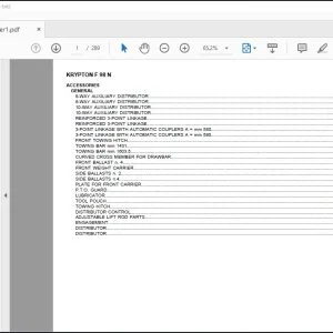 Same Tractor Krypton F 98 N Parts Catalog Manual - PDF DOWNLOAD