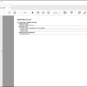 Same Tractor Krypton V 70 Parts Catalog Manual - PDF DOWNLOAD