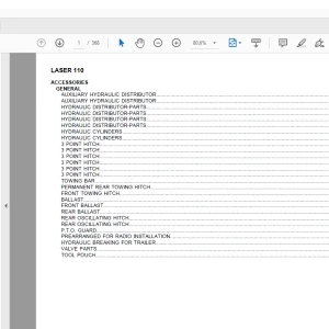 Same Tractor Laser 110 after 10001 Parts Catalog Manual - PDF DOWNLOAD