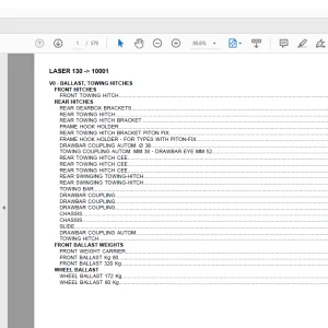 Same Tractor Laser 130 after 10001 Parts Catalog Manual - PDF DOWNLOAD