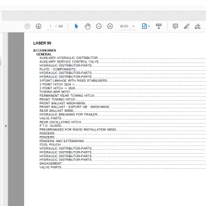 Same Tractor Laser 90 Parts Catalog Manual - PDF DOWNLOAD